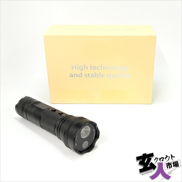 【CHA-41532】4K フラッシュライト型ビデオカメラ 超広角120度 フラッシュライト 【GX-304】4K H.265 ～30fps 256GB対応 ※検査保留品