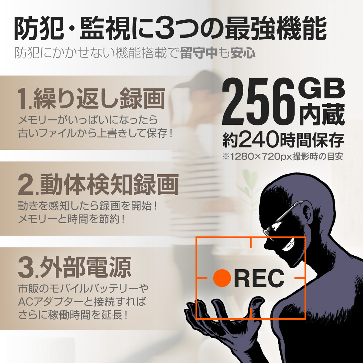 Gexa(ジイエクサ) 2.3K ワイヤレス充電器型カメラ 小型カメラ GX-302