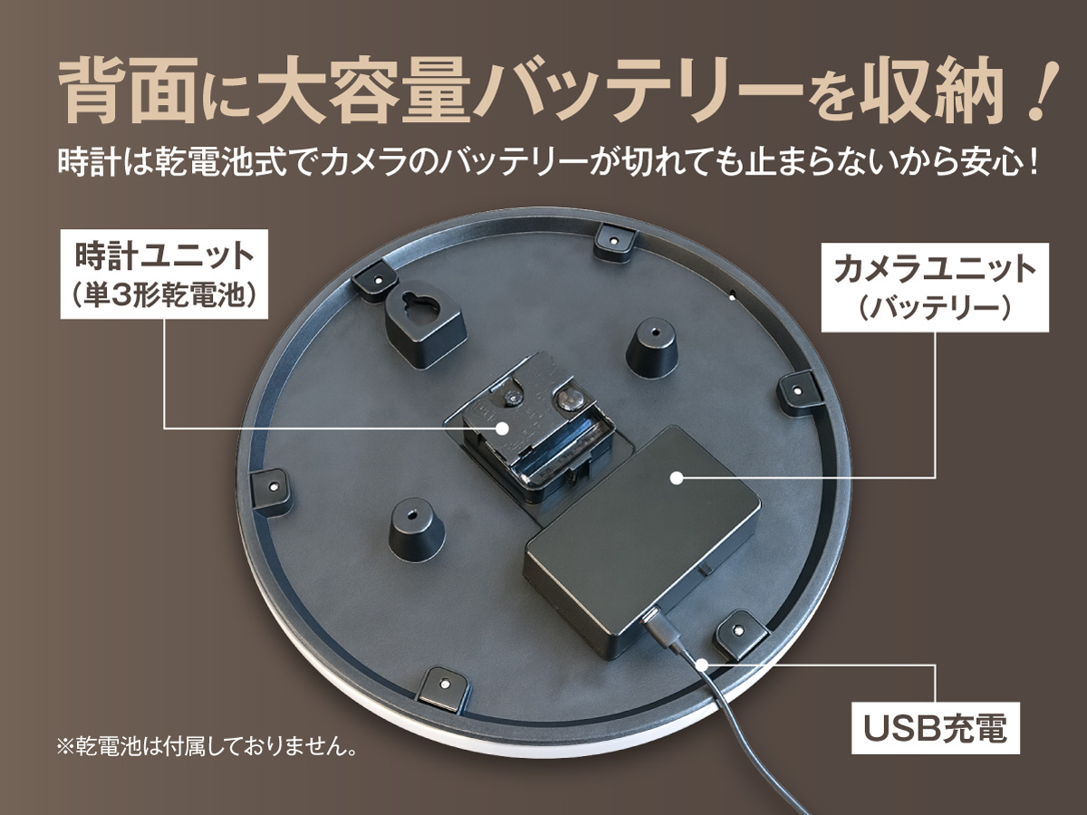 Gexa(ジイエクサ) 1080P掛け時計型カメラ 小型カメラ GX-312