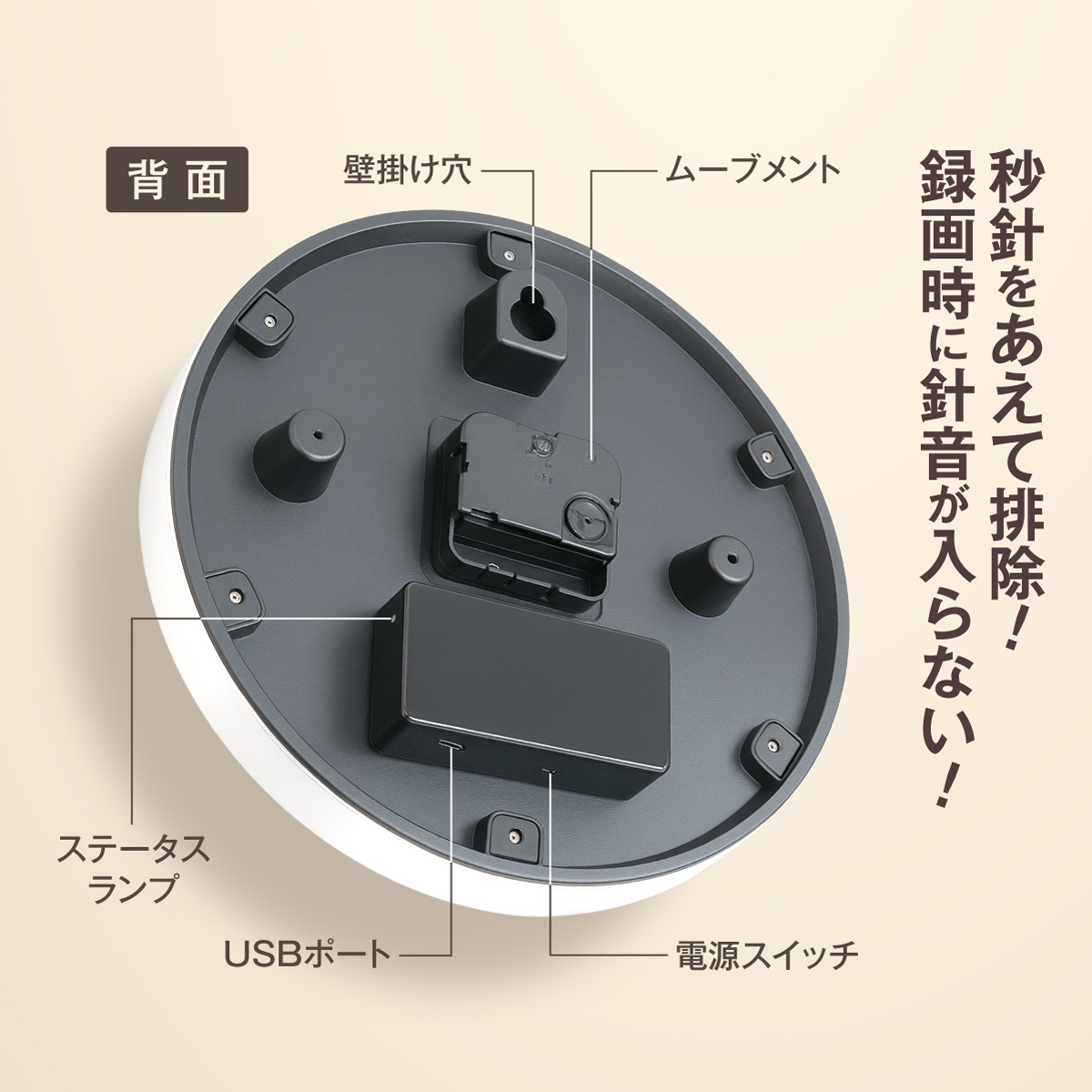 Gexa(ジイエクサ) 1080P掛け時計型カメラ 小型カメラ GX-312