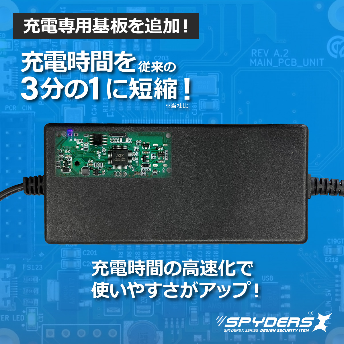 
スパイダーズX スパイカメラ 1080P ACアダプター型カメラ 小型カメラ [H-783] 防犯カメラ 動体検知 OTGリーダー 128GB内蔵