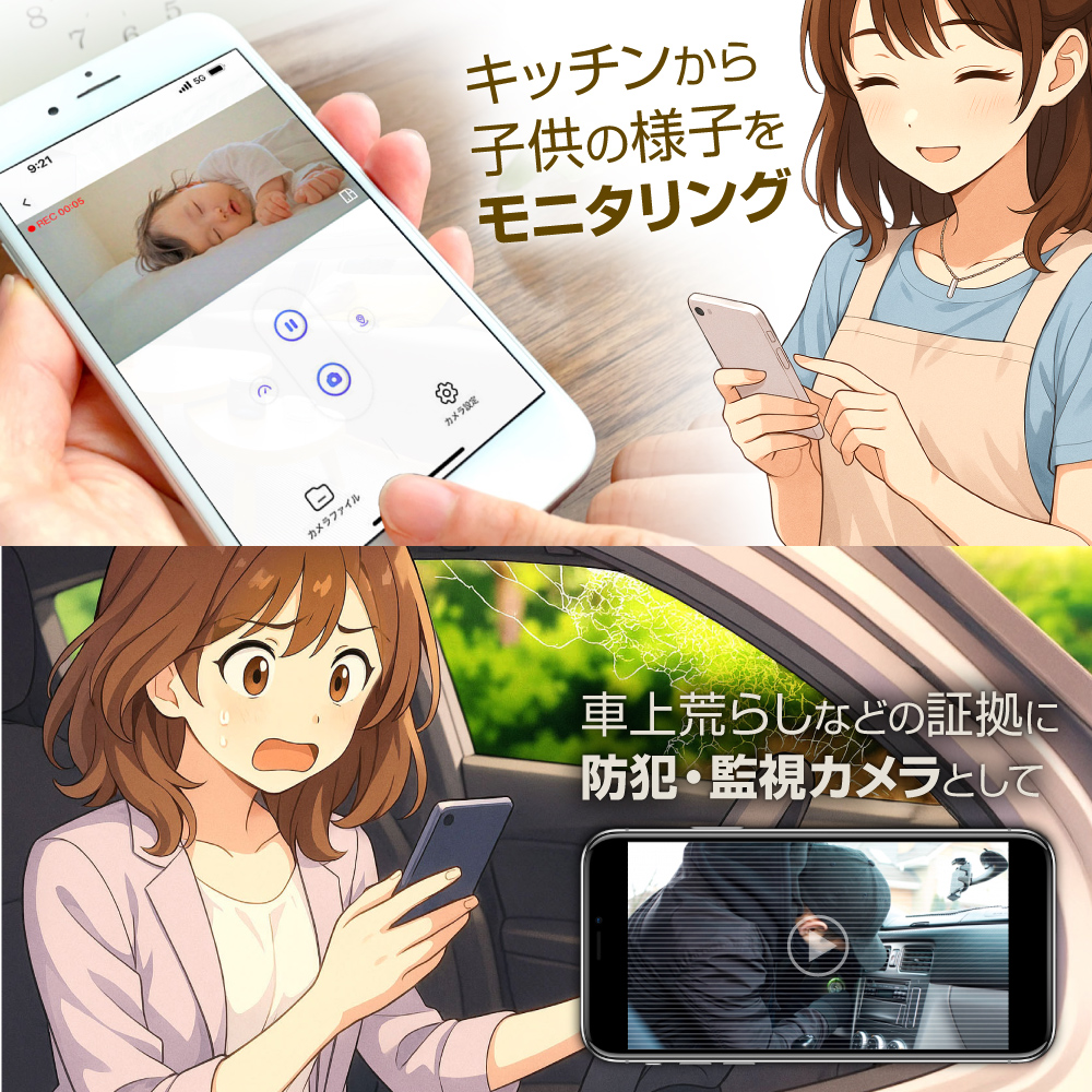 Gexa(ジイエクサ) 2.7K ワイヤレス充電器型カメラ 小型カメラ GX-311B