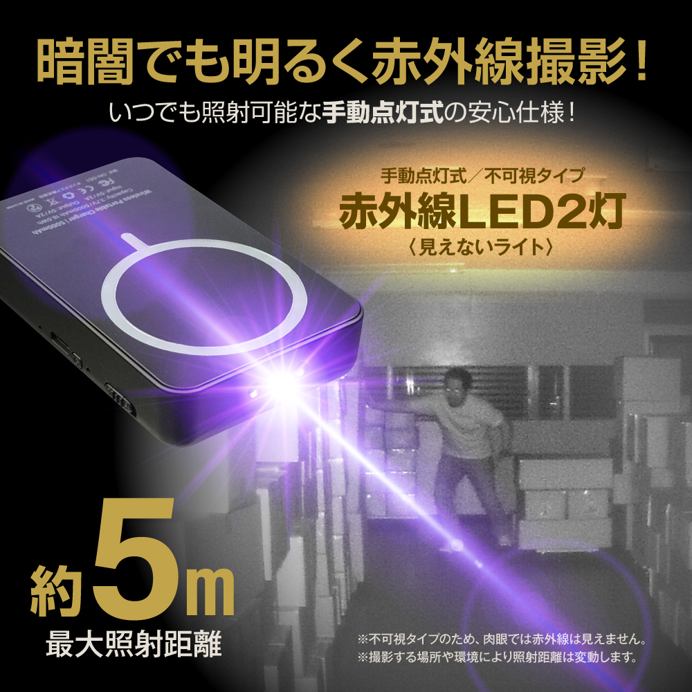 Gexa(ジイエクサ) 2.7K ワイヤレス充電器型カメラ 小型カメラ GX-311B