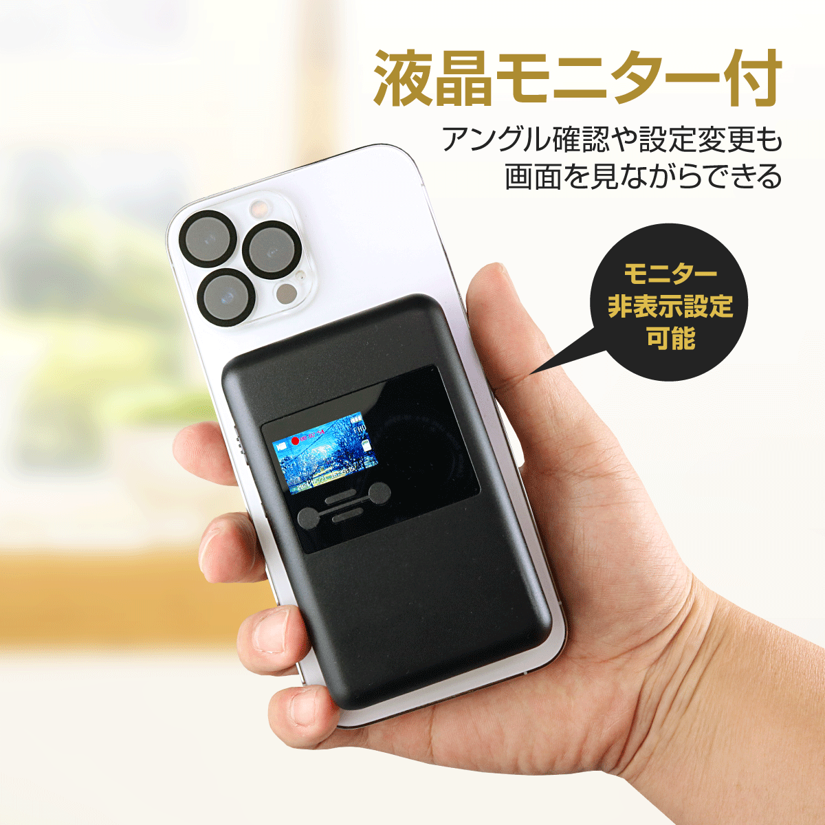 Gexa(ジイエクサ) 2.7K ワイヤレス充電器型カメラ 小型カメラ GX-311B